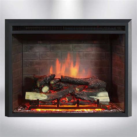 Dynasty Fireplaces 32 in. LED Electric Fireplace Insert in Black Matt EF44D-FGF - The Home Depot