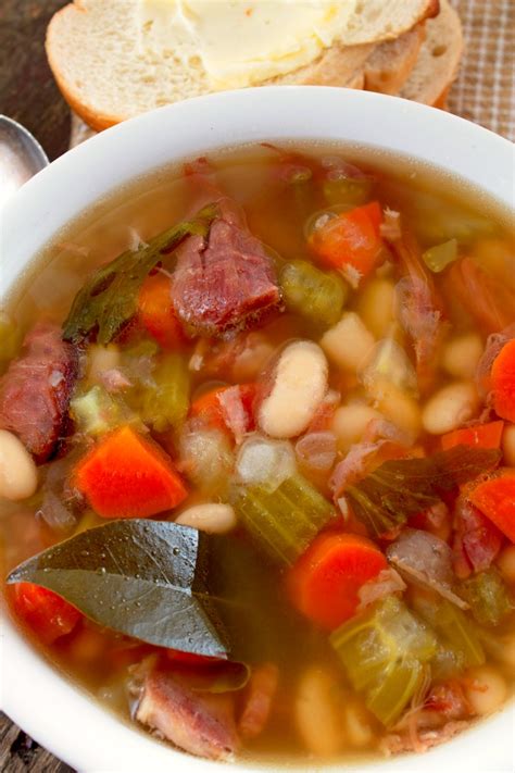 Crock Pot Ham and Bean Soup - Bunny's Warm Oven