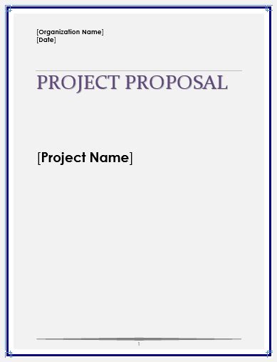 Project Proposal Template - Resume Samples