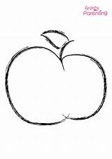 Easy Printable Apple Coloring Pages For Kids sketch template