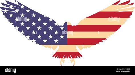 united states of america flag in eagle silhouette vector illustration Stock Vector Image & Art ...