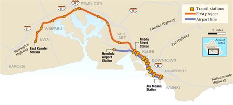 Honolulu rail route map - arcaderety