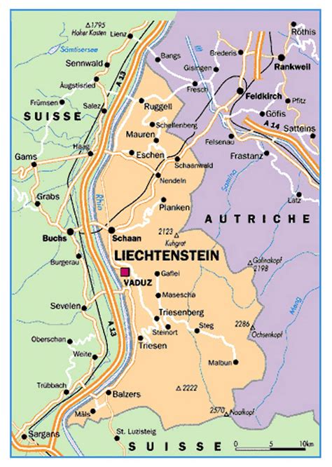 Small political map of Liechtenstein | Liechtenstein | Europe ...