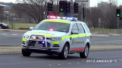 ACT Ambulance Service - OM A7 responding - YouTube