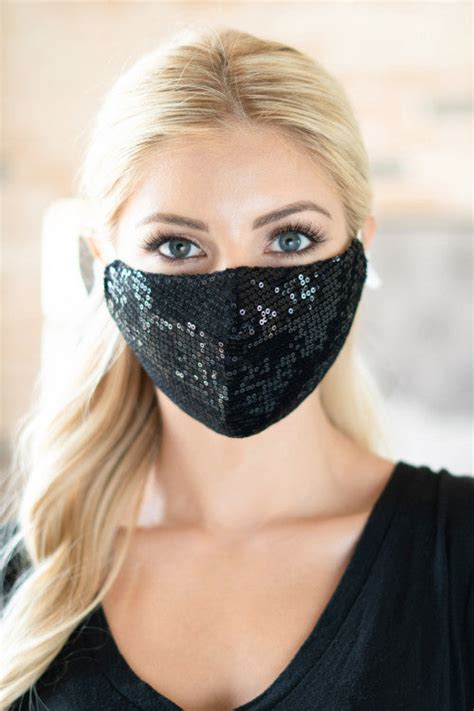 Women Fashion Face Mask-445-Black | Church suits for less