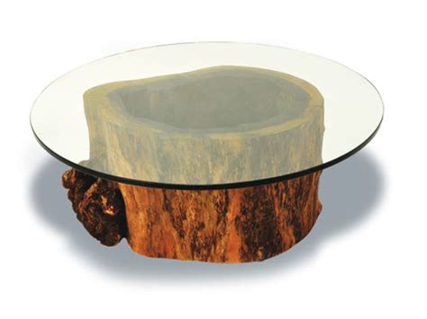 The 9 Best Collection of Tree Trunk Coffee Tables with Glass Top