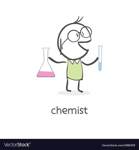 Cartoon man chemist Royalty Free Vector Image - VectorStock