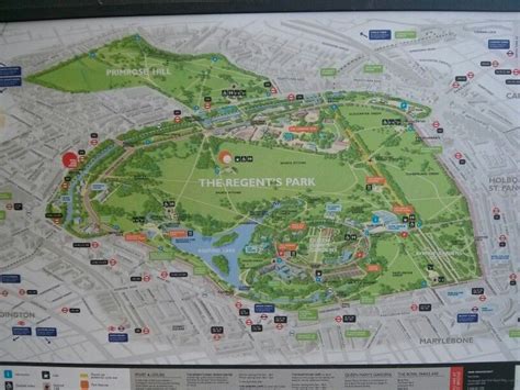 Map of Regent"s Park | Route map, Map, Regents park