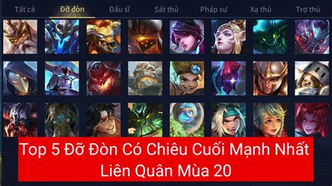 Top 5 Tướng Đỡ Đòn Liên Quân Mùa 20 ulti mạnh nhất | Arena of Valor ...