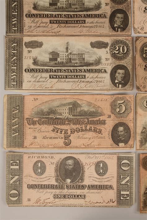 Lot 658: Collection of Obsolete Confederate Currency | Case Auctions