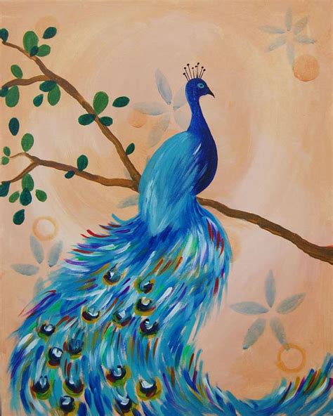 Vintage Peacock - Pinot's Palette Painting