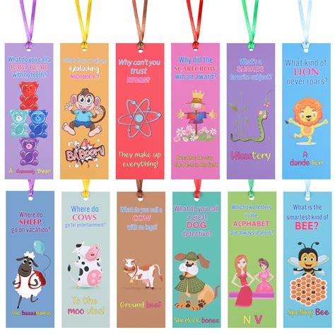 Buy Kids Bookmark Silly Jokes Bookmarks Funny Animals Bookmarks Cartoon Hilarious Learning ...