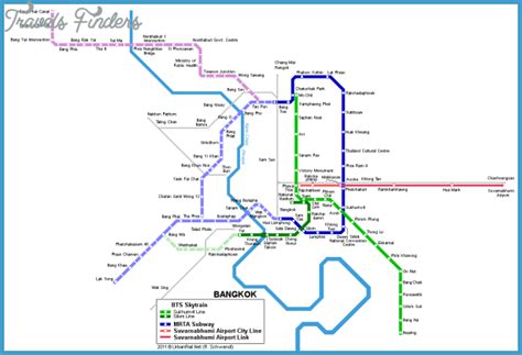 Bangkok Metro Map - TravelsFinders.Com