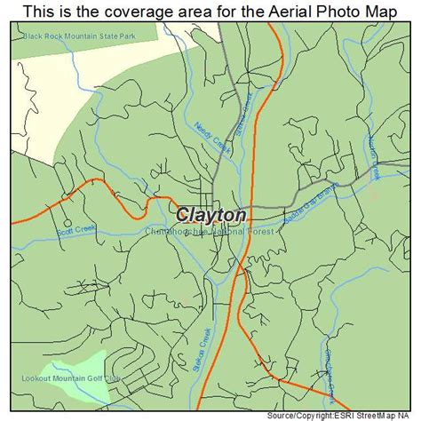 Aerial Photography Map of Clayton, GA Georgia