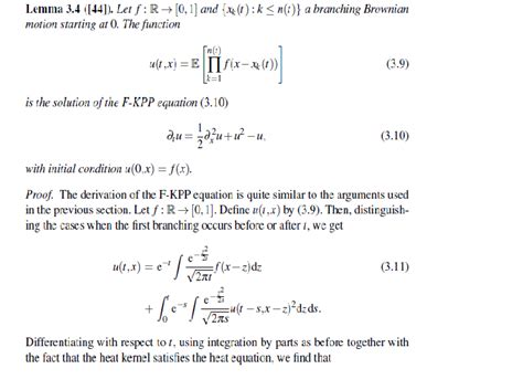 pr.probability - Branching Brownian Motion and the KPP equation - MathOverflow