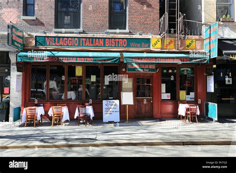 Italian Restaurant Greenwich Village New York City Stock Photo ...