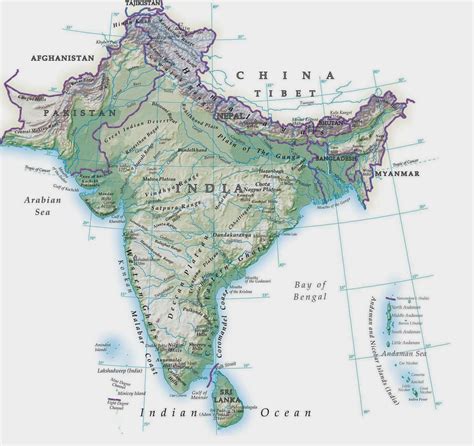 India Map Physical Features