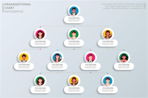 Free Vector | Flat organizational chart infographic