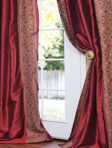 Bombay Bold Red Silk Curtain | Half price drapes, Curtains, Traditional curtains