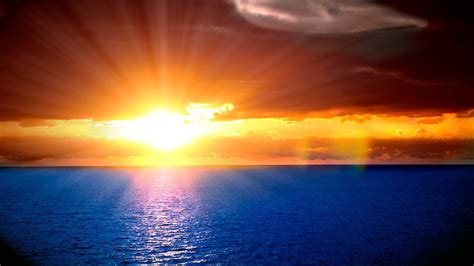 Free download Sunset On The Ocean Wallpaper Cool le4b2x 1920x1080 px [1920x1080] for your ...