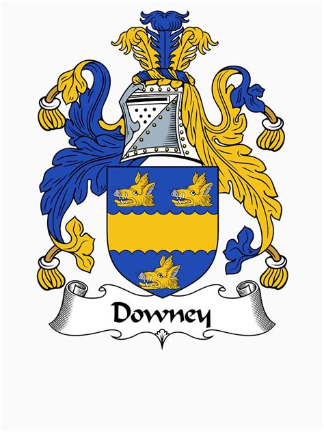 "Downey Coat of Arms / Downey Family Crest" T-shirt by ScotlandForever ...