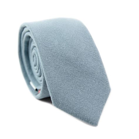 DAZI Men's Skinny Tie, Cotton Wool Linen Necktie, Great for Weddings, Groom, Groomsmen, Missions ...