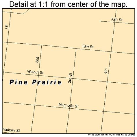 Pine Prairie Louisiana Street Map 2260495