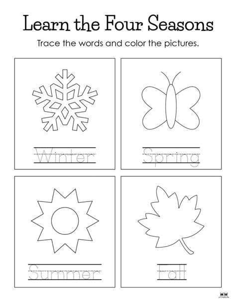 Four Seasons Worksheets & Printables - 51 Pages - PrintaBulk