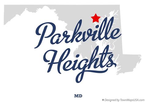 Map of Parkville Heights, MD, Maryland