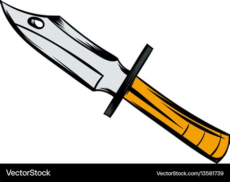 Hunting knife icon cartoon Royalty Free Vector Image