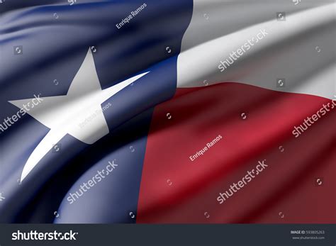 3d Rendering Texas State Flag Waving Stock Illustration 593805263 ...