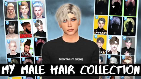 My FULL Male Hair CC Collection! (+CC Links!) | Sims 4 - YouTube