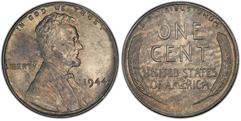 1944 1C Steel (Regular Strike) Lincoln Cent (Wheat Reverse) - PCGS ...