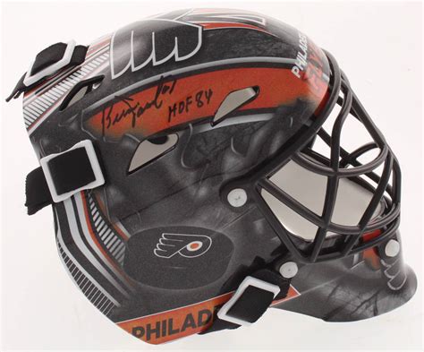 Bernie Parent Signed Flyers Mini Goalie Mask Inscribed "HOF 84" (Schwartz Sports COA) | Pristine ...