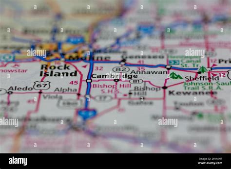 Cambridge Illinois Shown on a Geography map or road map Stock Photo - Alamy