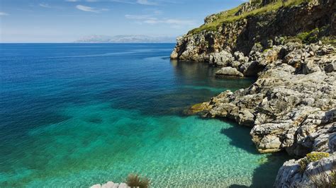 Limestone cove at Zingaro Nature Reserve near Scopello, Sicily, Italy | Windows Spotlight Images