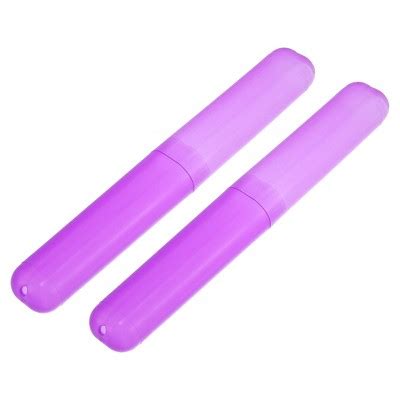 Unique Bargains Lightweight Plastic Travel Toothbrush Case 7.48"x1.06" 2 Pcs Purple : Target