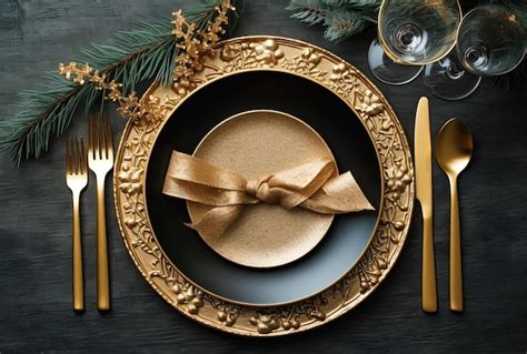 Premium AI Image | Christmas Family Dinner Table Concept