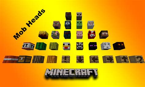 New Mob Heads / Player heads Available for adventure maps. Minecraft 1.6 / 1.7 Minecraft Blog