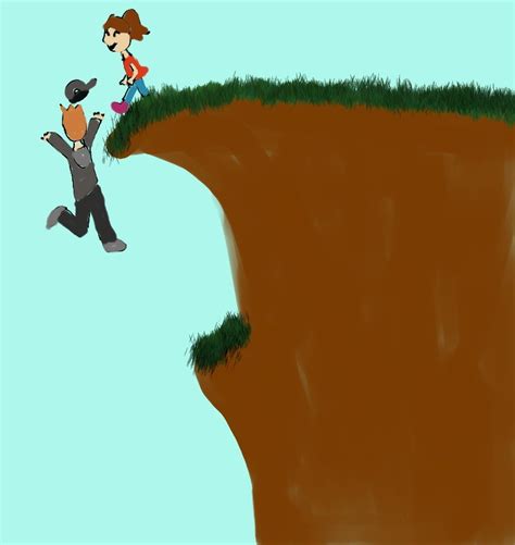 Pushing Justin off the cliff by rockred12 on DeviantArt