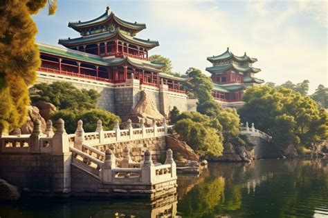 Beautiful view of the famous Forbidden City in Beijing, China, Imperial ...