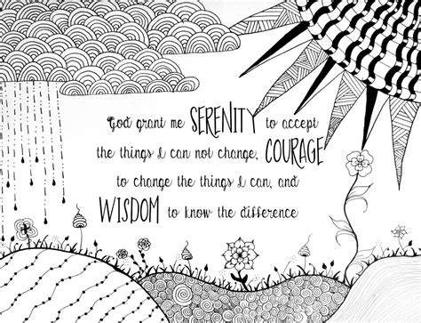 Serenity Prayer Coloring Pages - Learny Kids