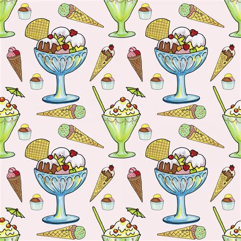 Ice Cream Background Pattern Free Stock Photo - Public Domain Pictures