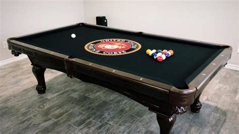 Custom Design Pool Table Felt With Matching Printed Rail Cloth