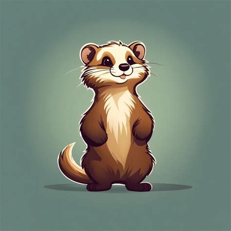 Premium AI Image | Ferret illustration AI Generative