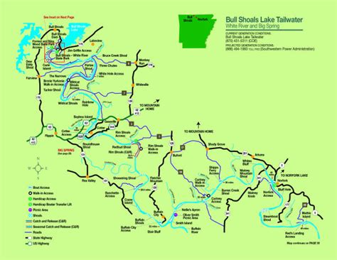 White River Arkansas Trout Fishing Map - All About Fishing