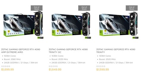 ZOTAC's new GeForce RTX 4090 cards will cost $1600 to $1700 at launch