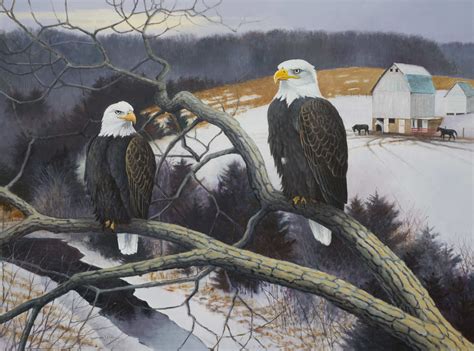 "The Decorah Eagles Overlooking Their Realm" oil painting | Decorah ...