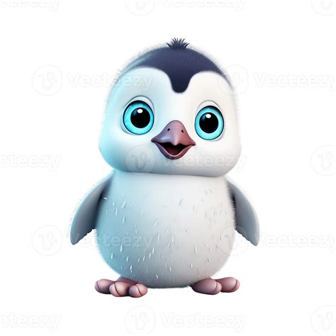 Penguin chick, baby penguin cartoon clipart AI Generated 27241793 PNG