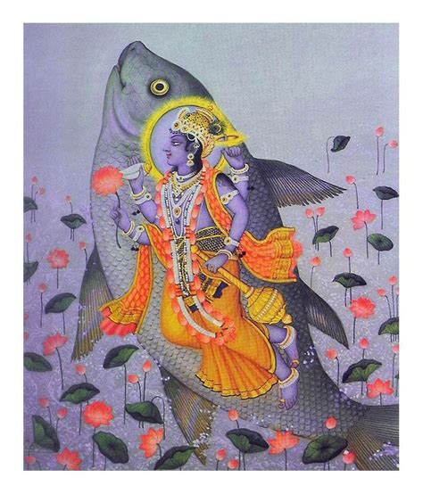 Dollsofindia Matsya Avatar Incarnation Of Lord Vishnu Poster: Buy Dollsofindia Matsya Avatar ...